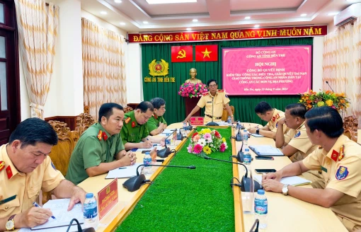 Kiểm tra công tác điều tra, giải quyết tai nạn giao thông tại Công an tỉnh
