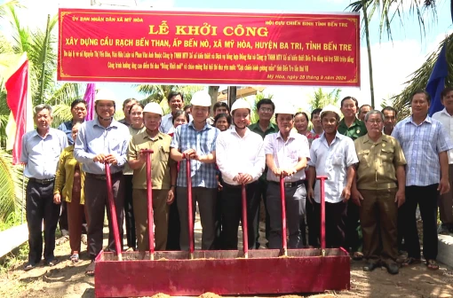 Khởi công xây dựng cầu nông thôn tại xã Mỹ Hòa, huyện Ba Tri