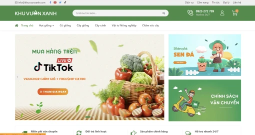 Khu Vườn Xanh - Nhà phân phối bán lẻ hạt giống chất lượng hàng đầu