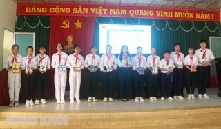 Đại hội Đội Thiếu niên tiền phong Hồ Chí Minh điểm cấp tỉnh tại xã Thới Thuận