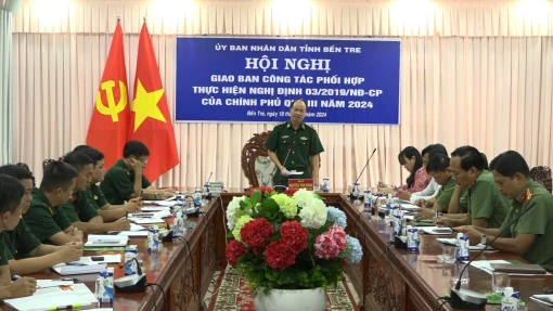 Giao ban 3 lực lượng Công an, Quân sự, Biên phòng 9 tháng năm 2024