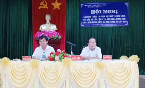 Hội nghị xác định thông tin phục vụ công tác tìm kiếm, quy tập hài cốt liệt sĩ