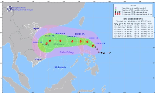 Bão Trà Mi sẽ vào biển Đông thành cơn bão số 6, hướng vào miền Trung