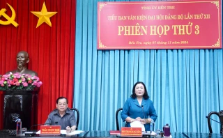 Phiên họp thứ 3 Tiểu ban Văn kiện Đại hội Đảng bộ tỉnh lần thứ XII