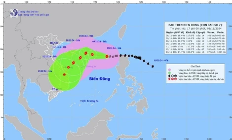 Bão số 7 diễn biến phức tạp, nguy cơ ảnh hưởng đến ven biển miền Trung