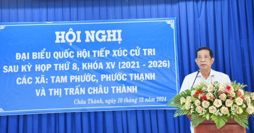 Đại biểu Quốc hội tiếp xúc cử tri tại huyện Châu Thành