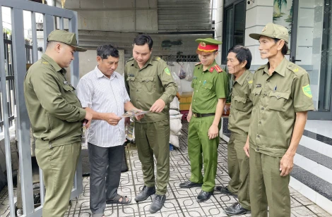 Lực lượng bảo vệ an ninh trật tự cơ sở ở huyện Bình Đại bước đầu phát huy hiệu quả hoạt động