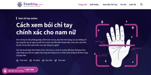 Tìm hiểu vận mệnh qua những đường chỉ tay tại Xemchitay.com.vn
