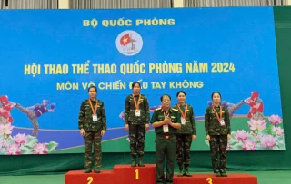 Nữ điều dưỡng đạt huy chương vàng hội thao toàn quân năm 2024