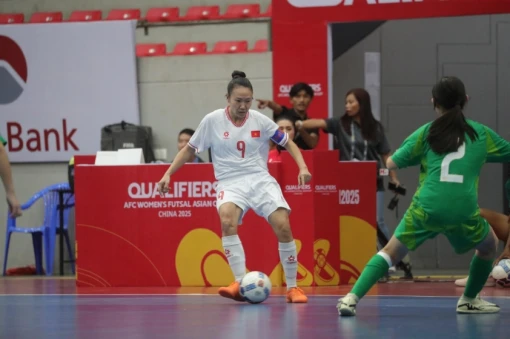 Đội tuyển futsal nữ Việt Nam thắng đậm ở giải châu Á