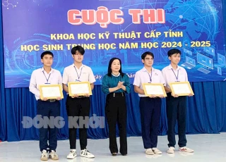 Có 2 dự án đồng giải nhất cuộc thi khoa học kỹ thuật cấp tỉnh