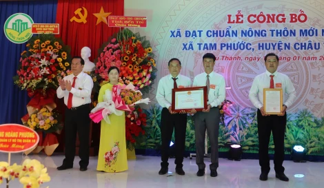 Lễ công bố xã Tam Phước đạt chuẩn nông thôn mới nâng cao