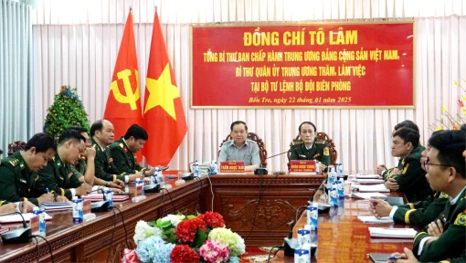 Tổng Bí thư Tô Lâm thăm, làm việc tại Bộ Tư lệnh Bộ đội Biên phòng