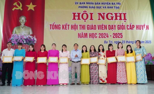 495 giáo viên đạt danh hiệu giáo viên giỏi cấp huyện năm học 2024-2025