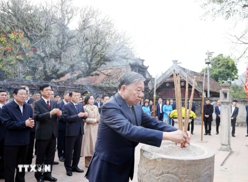 Tổng Bí thư Tô Lâm dâng hương tại Khu Di tích Quốc gia đặc biệt Cố đô Hoa Lư