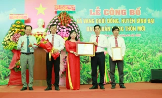 Công bố xã Vang Quới Đông đạt chuẩn nông thôn mới