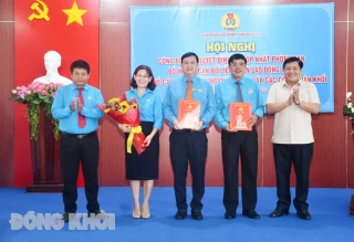 Hội nghị công bố các quyết định về hợp nhất phòng, ban, bổ nhiệm cán bộ Liên đoàn Lao động tỉnh