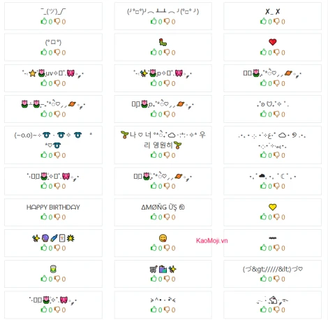 Đặt tên độc đáo với Kaomoji trên Kaomoji.vn