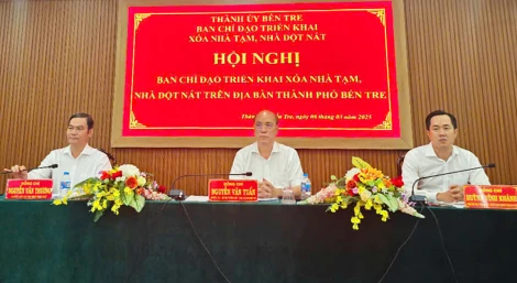 TP. Bến Tre họp Ban chỉ đạo xóa nhà tạm, nhà dột nát