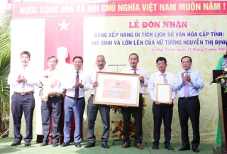 Nơi sinh và lớn lên của Nữ tướng Nguyễn Thị Định - Di tích lịch sử - văn hóa cấp tỉnh