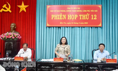 Phiên họp lần thứ 12 của Ban Chỉ đạo phòng, chống tham nhũng, lãng phí, tiêu cực tỉnh