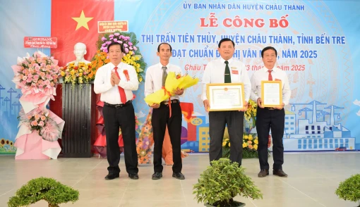 Thị trấn Tiên Thủy (Châu Thành) đạt chuẩn đô thị văn minh