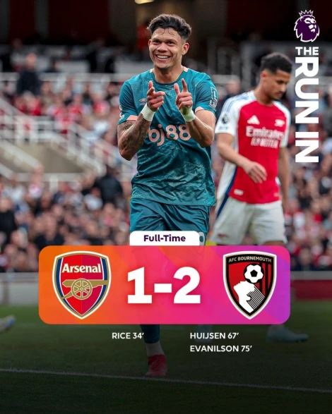 Arsenal thua đau Bournemouth