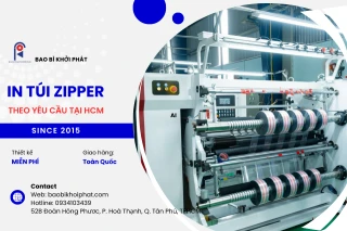 Bao bì Khởi Phát cung cấp các dịch vụ in túi zip theo yêu cầu