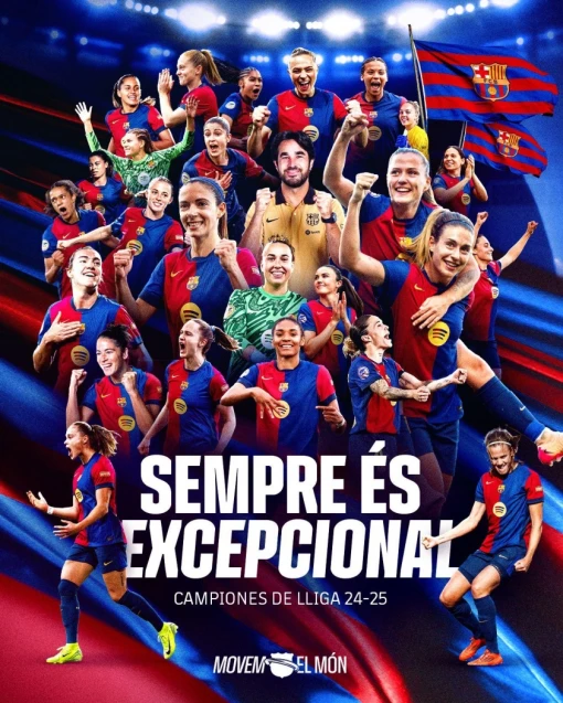 Đội nữ Barca chính thức vô địch La Liga
