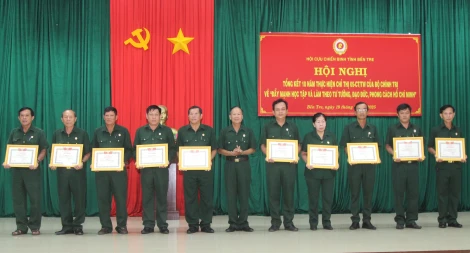 Hội Cựu chiến binh tỉnh tổng kết 10 năm thực hiện Chỉ thị 05-CT/TW của Bộ Chính trị về học tập theo gương Bác