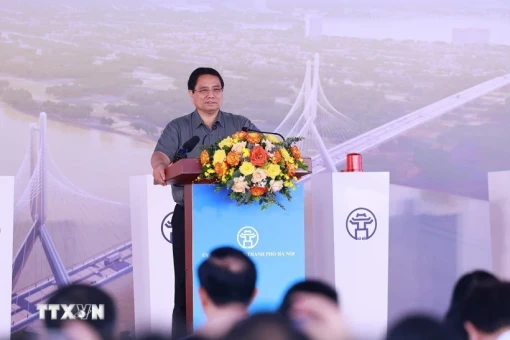 Thủ tướng phát lệnh khởi công cầu Tứ Liên - công trình biểu tượng mới của Thủ đô
