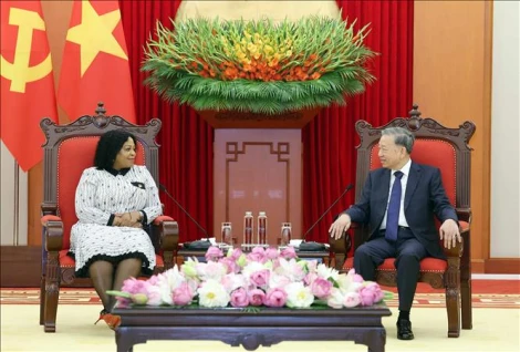 Tổng Bí thư Tô Lâm tiếp Phó Tổng Thư ký thứ nhất Đảng Đại hội Dân tộc Phi
