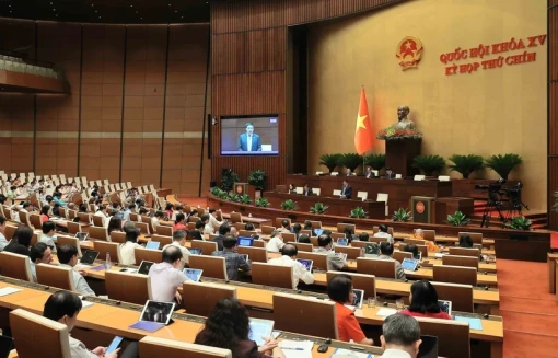 Sáng 26-5-2025, Quốc hội thảo luận về dự án Luật Ngân sách Nhà nước sửa đổi