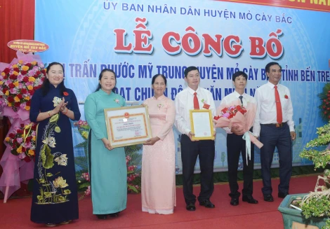 Thị trấn Phước Mỹ Trung đạt chuẩn đô thị văn minh