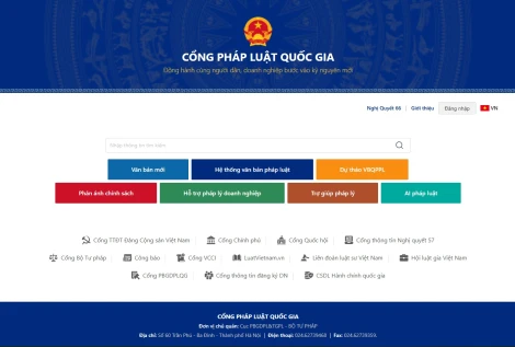 Cổng Pháp luật quốc gia ứng dụng AI hỗ trợ người dân và doanh nghiệp