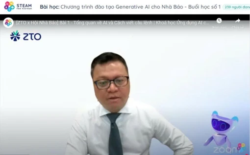 Khoảng 300 nhà báo tham gia tập huấn “Ứng dụng AI cho nhà báo”