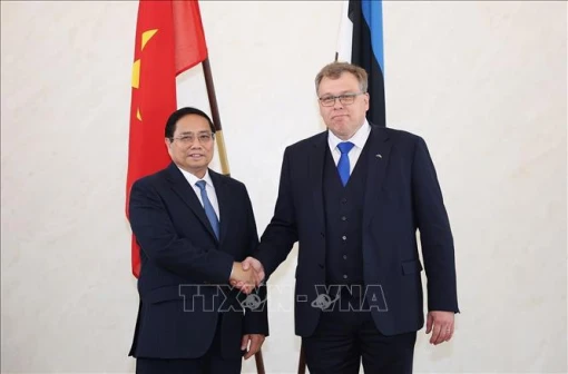Thủ tướng Phạm Minh Chính hội kiến Chủ tịch Quốc hội Estonia