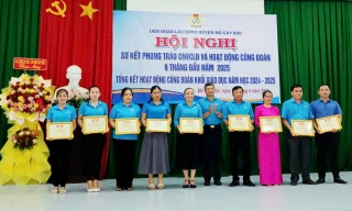 Liên đoàn Lao động huyện Mỏ Cày Bắc sơ kết phong trào công nhân, viên chức, lao động