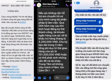 Cảnh báo mạo danh Bưu điện Việt Nam kích hoạt 'thẻ hội viên' nhằm chiếm đoạt tài sản