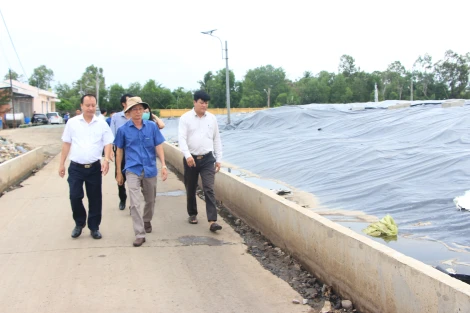 Phó chủ tịch UBND tỉnh Nguyễn Minh Cảnh kiểm tra công tác quản lý, vận hành bãi rác An Hiệp