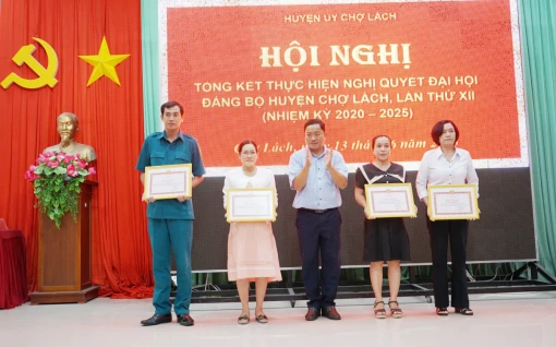 Chợ Lách tổng kết thực hiện Nghị quyết Đảng bộ huyện nhiệm kỳ 2020 - 2025