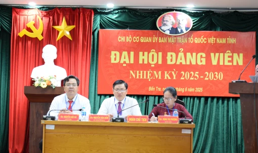 Đại hội đảng viên Cơ quan Ủy ban MTTQ Việt Nam tỉnh nhiệm kỳ 2025 - 2030
