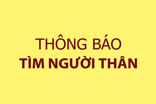 Thông báo tìm người thân