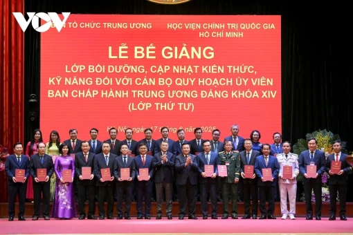 Bế giảng Lớp bồi dưỡng cán bộ quy hoạch Ủy viên Trung ương khóa XIV