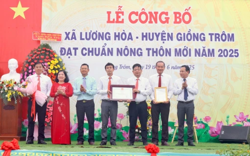 Lương Hòa đạt chuẩn xã nông thôn mới