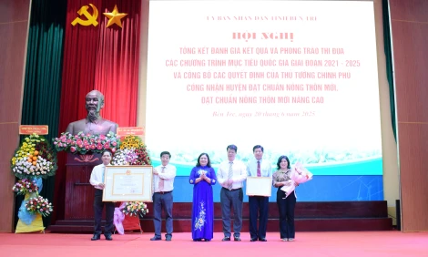 Bến Tre có 7/9 huyện, thành phố đạt chuẩn, hoàn thành xây dựng huyện nông thôn mới