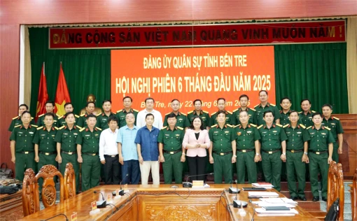 Hội nghị Đảng ủy Quân sự tỉnh phiên 6 tháng đầu năm 2025