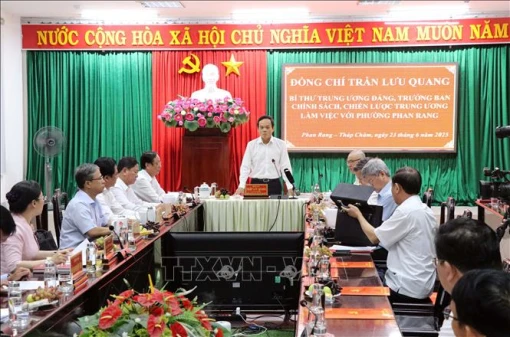 Ban Chính sách, chiến lược Trung ương kiểm tra bộ máy vận hành mới cấp phường, xã ở Ninh Thuận
