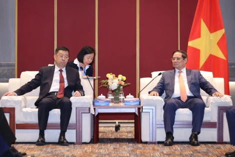 Thủ tướng Phạm Minh Chính tiếp Chủ tịch Hội đồng Quản trị Ngân hàng Trung Quốc
