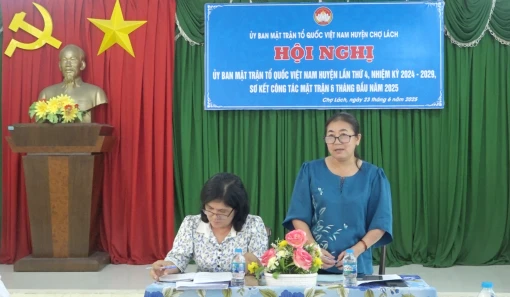 Hội nghị lần thứ 4 Ủy ban MTTQ Việt Nam huyện Chợ Lách nhiệm kỳ 2024 - 2029